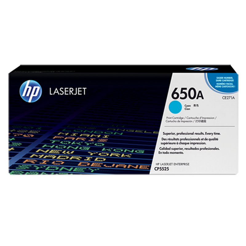 HP 650A Cyan LaserJet Toner (CE271A)